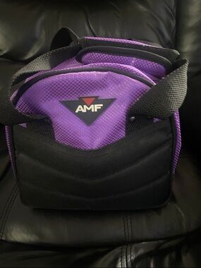 Purple and Black Bowling Ball Bag